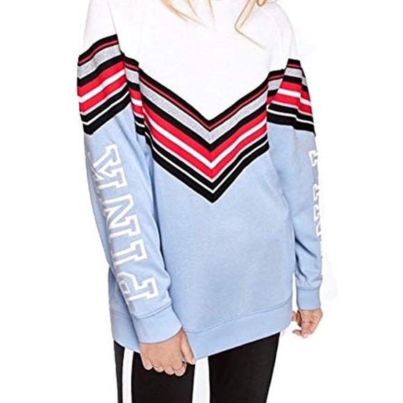 Pink Campus Tunic Pullover Sweater Blue Large - Picture 1 of 13